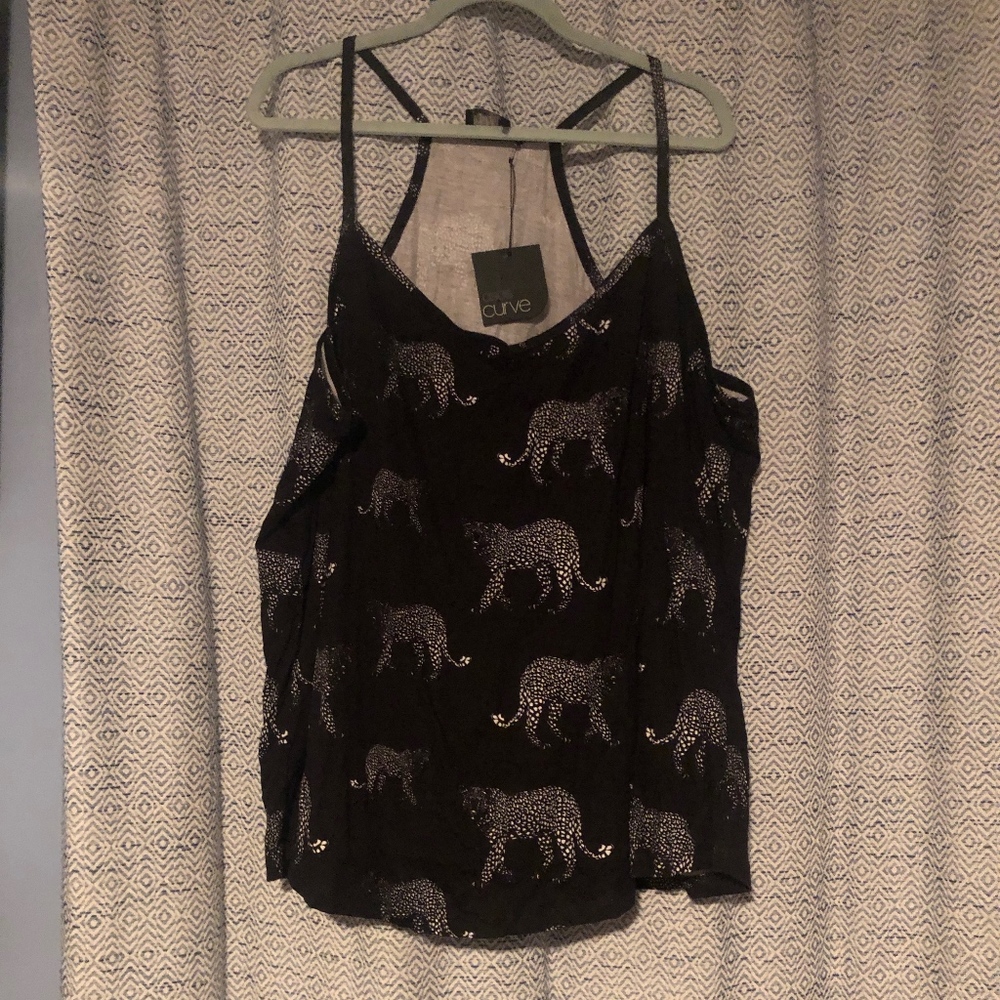 ASOS Curve Black Leopard Tank